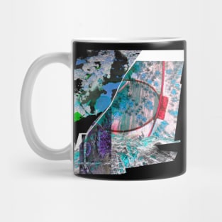 big wetland city urban collage photo art ecopop in nature landscape black & white vector Mug